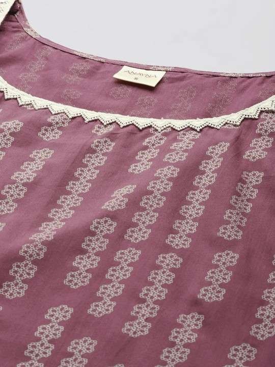Women's Rayon Printed Straight Kurti With Pant Set - Image 5